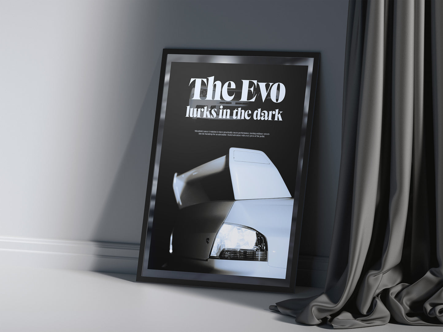 THE EVO LURKS IN THE DARK - CAR POSTER